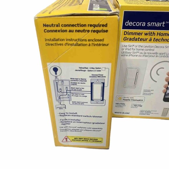 2 Leviton Dimmer With HomeKit Technology Works With Apple HomeKits 2 Units New - Picture 5 of 10